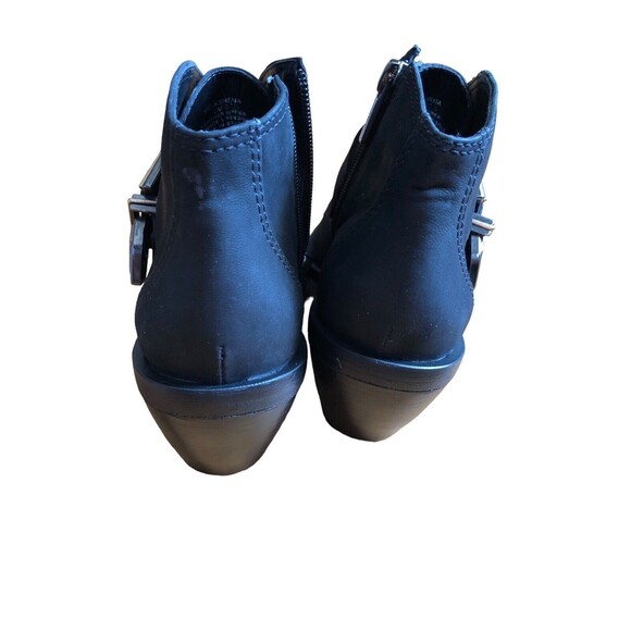 NWOT&NB Vince Camuto Leather Nubuck Suede Ashena Western Bootie Black Size 7 - Picture 4 of 9